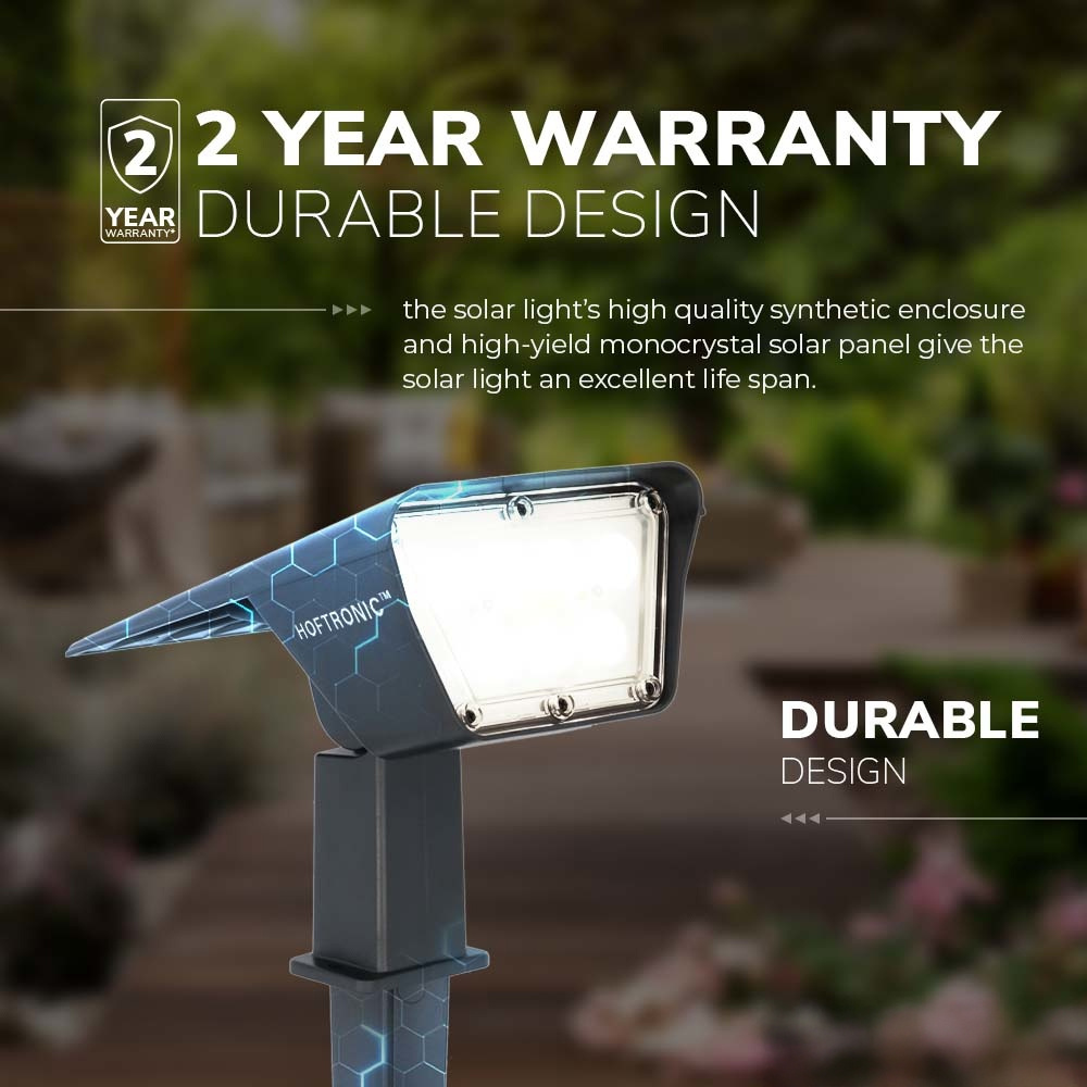 2x Odessa LED Solar Tuinspot 6000K daglicht wit IP65 waterdicht