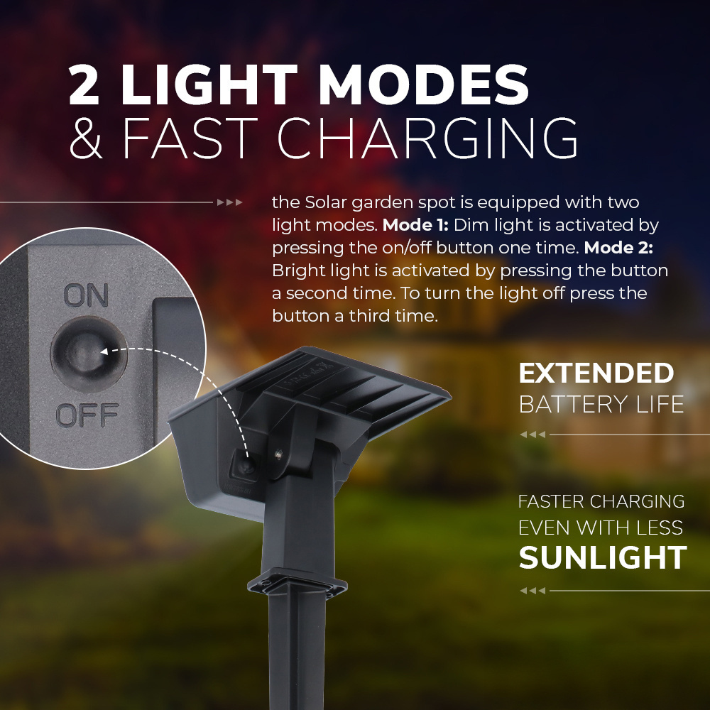 6x Odessa LED Solar Tuinspot 3000K warm wit IP65 waterdicht