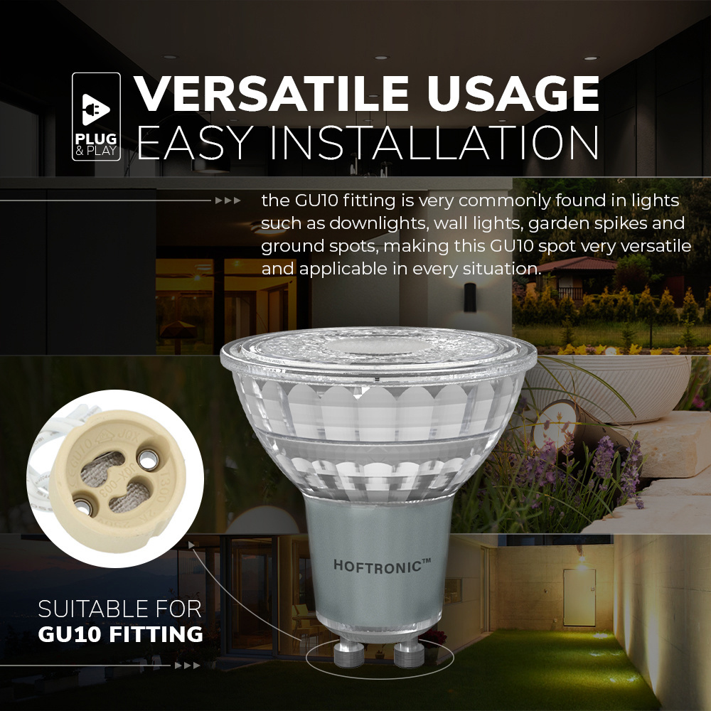GU10 LED spot 5 Watt Dimbaar 6000K daglicht wit (vervangt 50W)
