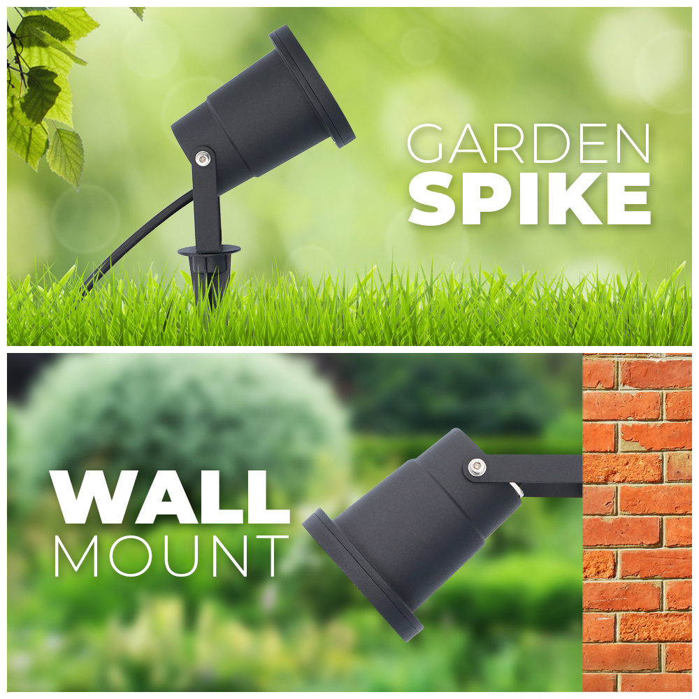 LED Prikspot zwart Sydney aluminium 5W 2700K IP65 Voor buitengebruik - Tuin spots, spots bodem buiten