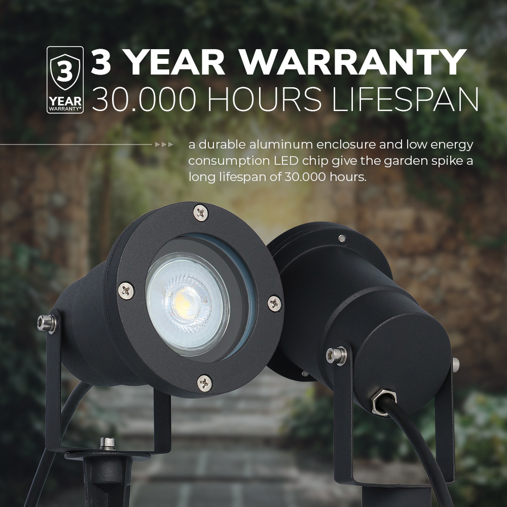 LED Prikspot zwart Sydney aluminium 5W 2700K IP65 Voor buitengebruik - Tuin spots, spots bodem buiten