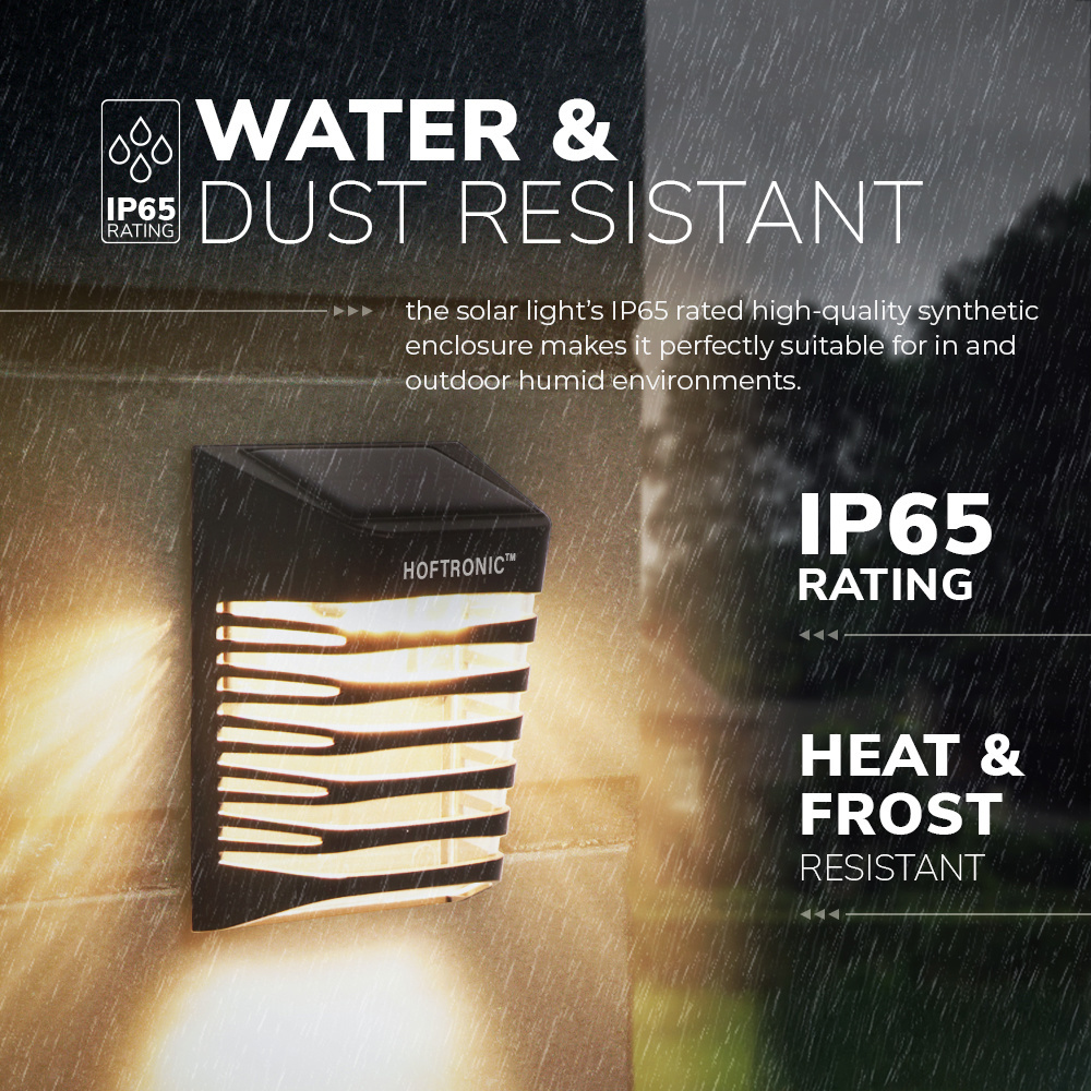 4x Solar LED Wandlamp Dono 3000K warm wit IP65 met bewegingssensor