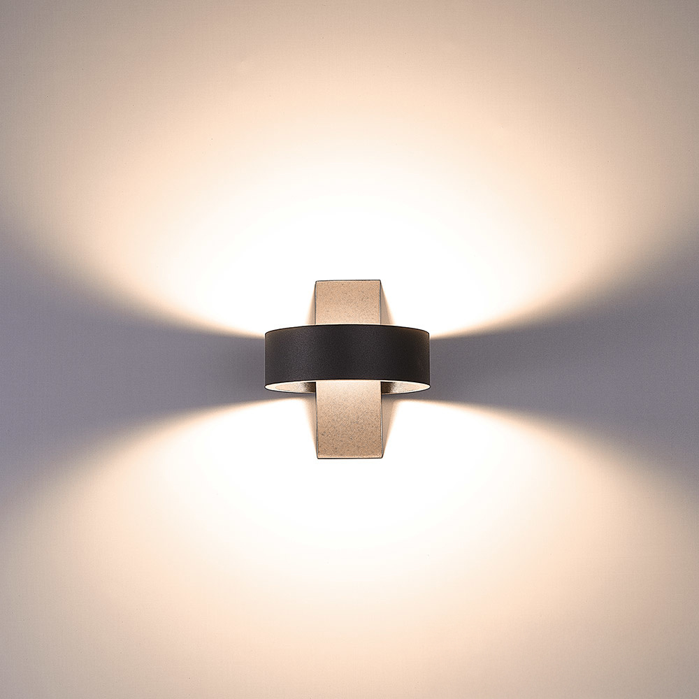 Dimbare Wandlamp Muta zwart 6 Watt 3000K IP54 voor binnen en buiten
