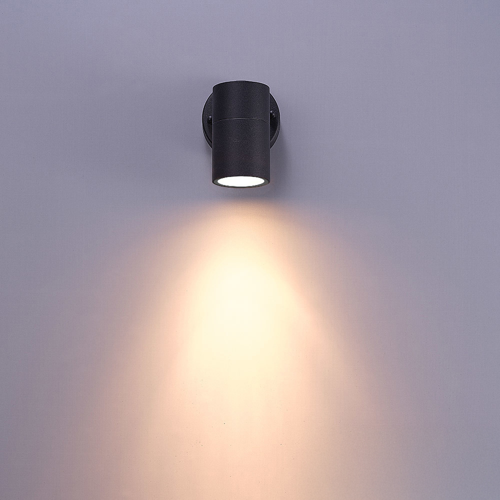 Wandlamp Mason - IP44 Spatwaterdicht - Muurlamp voor binnen en buiten - Incl. GU10 fitting - Dimbaar - Industriële wandlamp - Zwart voor binnen en bu