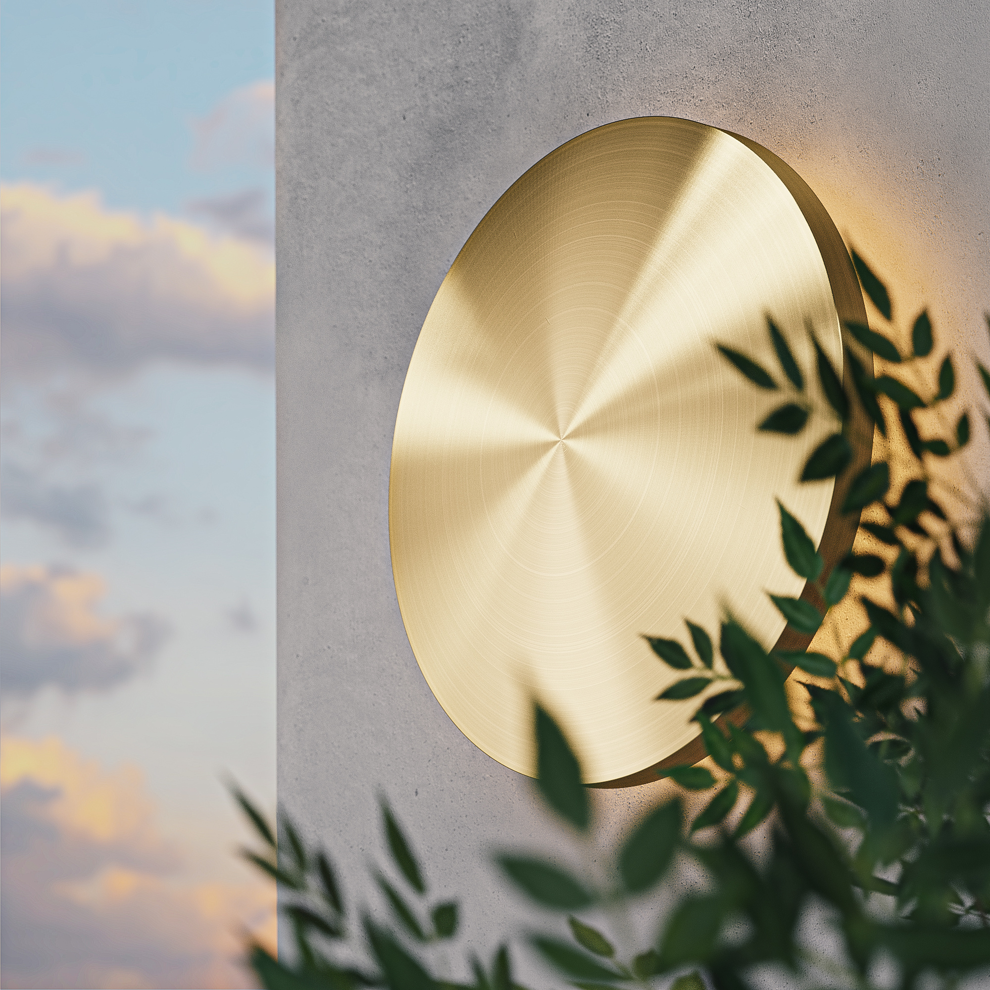 Casper XL LED Wandlamp Goud - 2700K warm wit - 27 Watt - Rond - Muurlamp voor binnen en buiten voor binnen en buiten