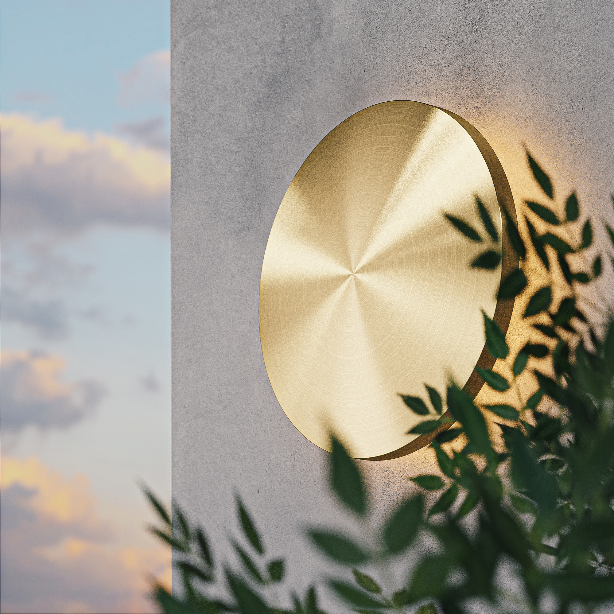 Casper L LED Wandlamp Goud - 2700K warm wit - 19 Watt - Rond - Muurlamp voor binnen en buiten voor binnen en buiten