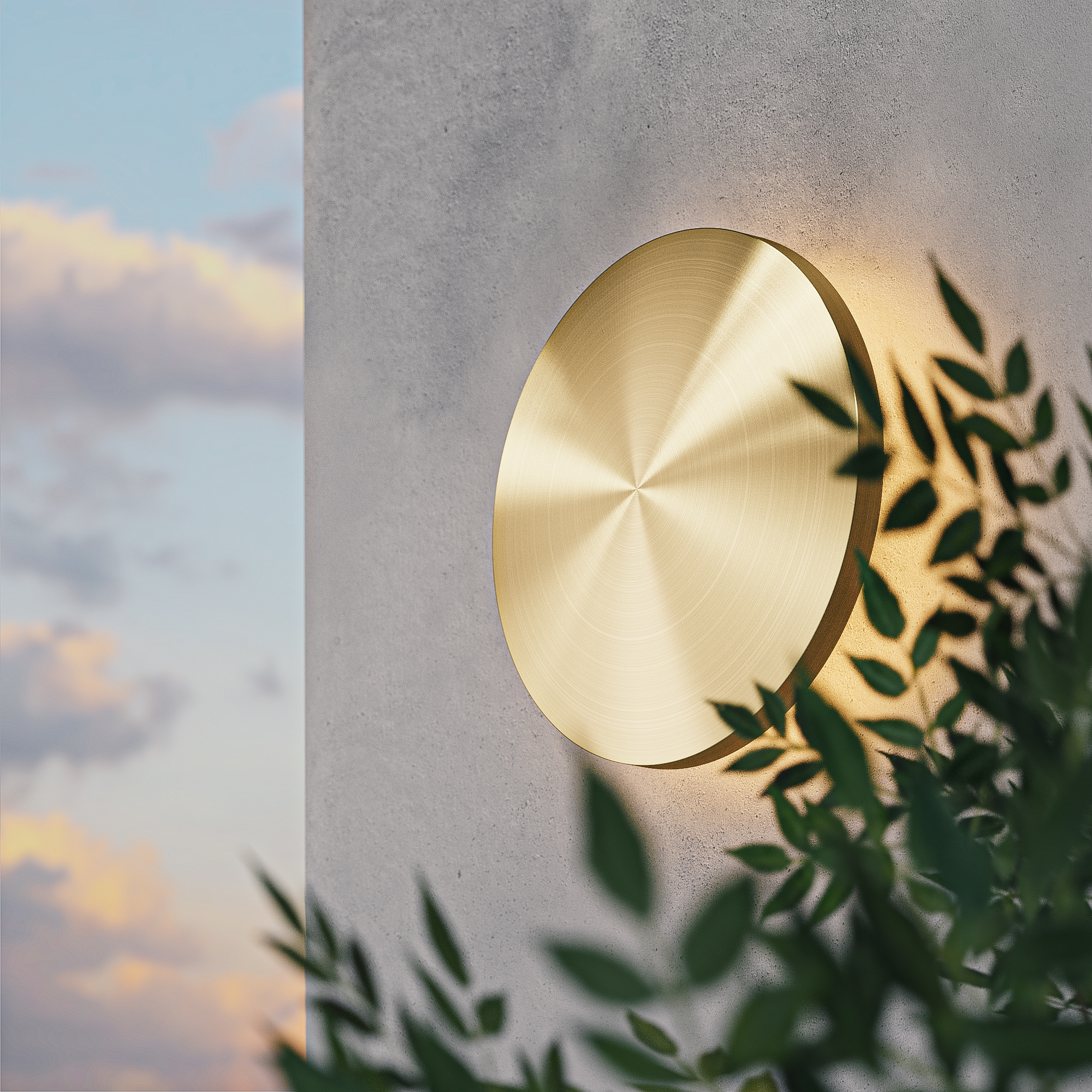 Casper M LED Wandlamp Goud - 2700K warm wit - 11 Watt - Rond - Muurlamp voor binnen en buiten voor binnen en buiten