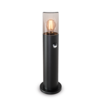 Blaze PIR LED Sokkellamp buiten zwart - 45 cm - Schemer- en bewegingssensor - Padverlichting - E27 Fitting - Max. 15W - IP44 - Tuinlantaarn