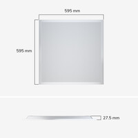 6x LED Paneel - 60x60 cm - 18/25 Watt - 4500 lumen - 180 lumen/watt - 3000K warm wit - UGR<19 - Flikkervrij - Incl. Philips Xitanium Driver - 5 jaar garantie