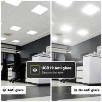 6x LED Paneel - 60x60 cm - 18/25 Watt - 4500 lumen - 180 lumen/watt - 3000K warm wit - UGR<19 - Flikkervrij - Incl. Philips Xitanium Driver - 5 jaar garantie