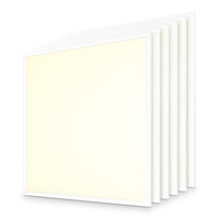 6x LED-Panel - 62x62 cm - 18/25 Watt - 4500 lumen - 180 lumen/watt - 3000K Warmweiß - UGR<19 - Flimmerfrei - Inkl. Philips Xitanium Transformator - 5 Jahre Garantie