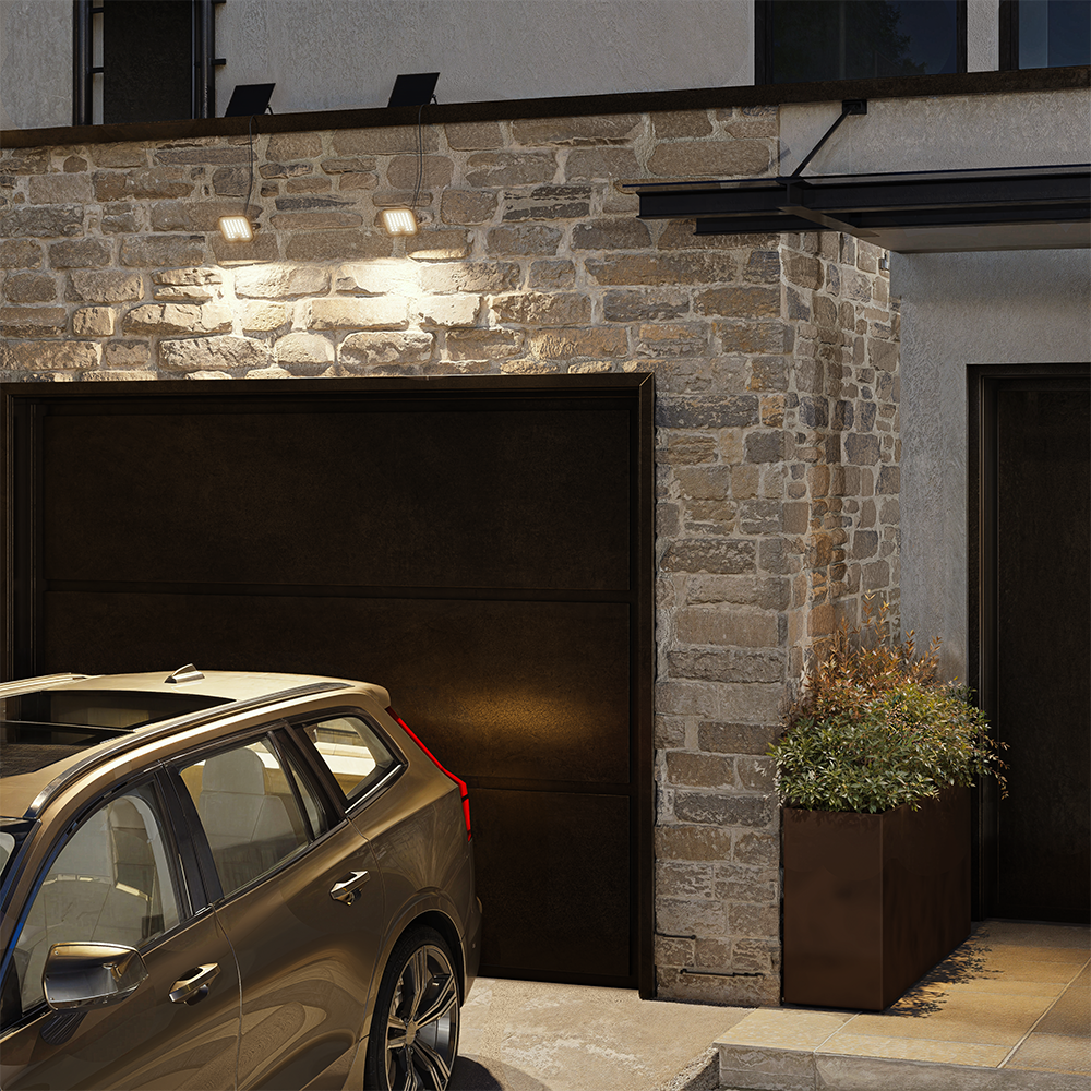 Vega LED Solar breedstraler met bewegingssensor - Incl. Schemersensor - Los zonnepaneel - Schijnwerper - IP65 waterdicht - 88 LED&apos;s - 10 watt - 2800-6 afbeelding