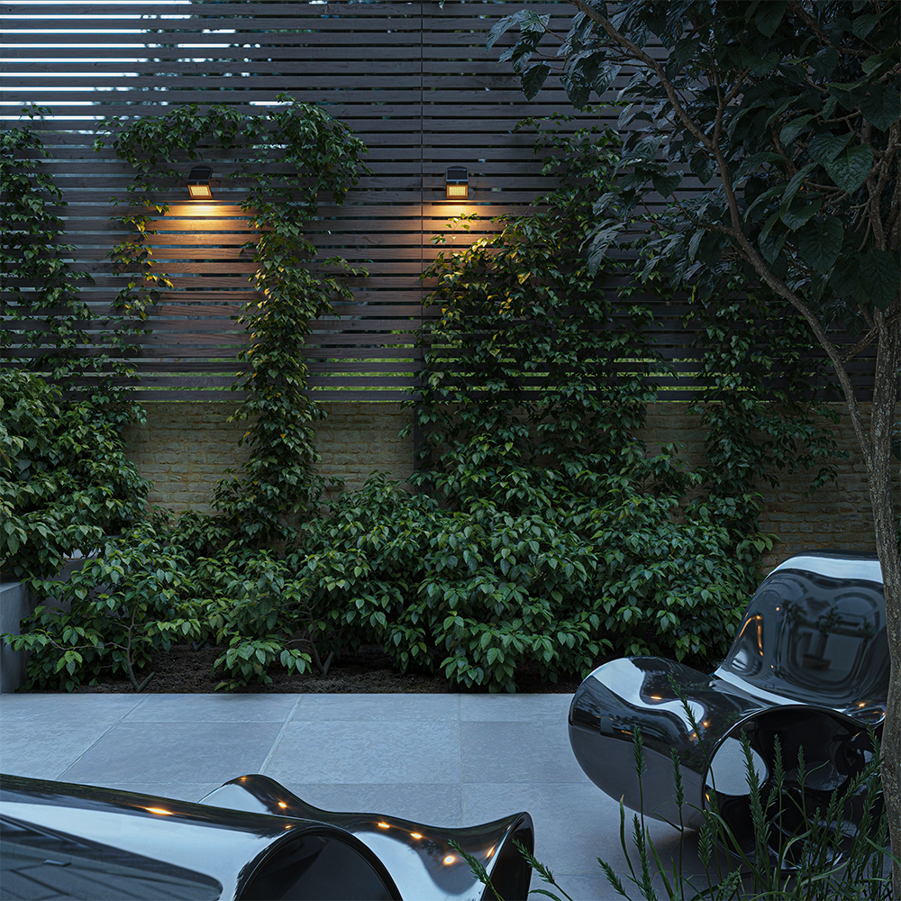 Rhodes LED Solar Wandlamp met bewegingssensor 2 lichtstanden 56 LEDS 3000K Warm wit afbeelding