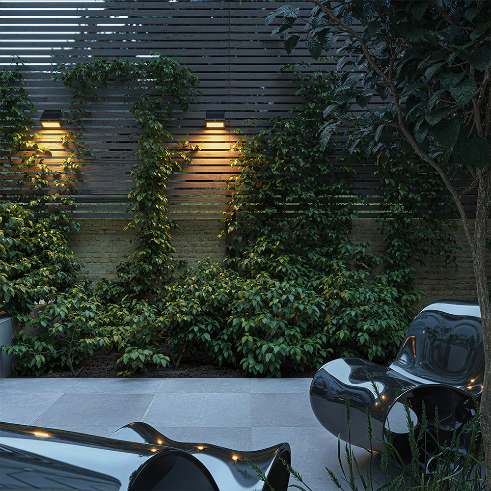 Rhodes LED Solar Wandlamp met bewegingssensor 2 lichtstanden 104 LEDS 3000K Warm wit