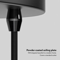 Zora - LED Ceiling Pendant Light - Amber - 3 spots - E27 - IP20 - Black - Glass Pendant Light