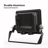Stratos LED Breedstraler 10 Watt 735 lumen IP65 4000K Zwart 15cm kabel 2 jaar garantie