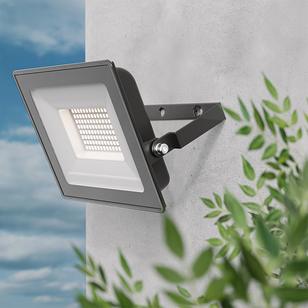 Stratos LED Breedstraler 50 Watt 4270 lumen IP65 4000K Zwart 2 jaar garantie afbeelding