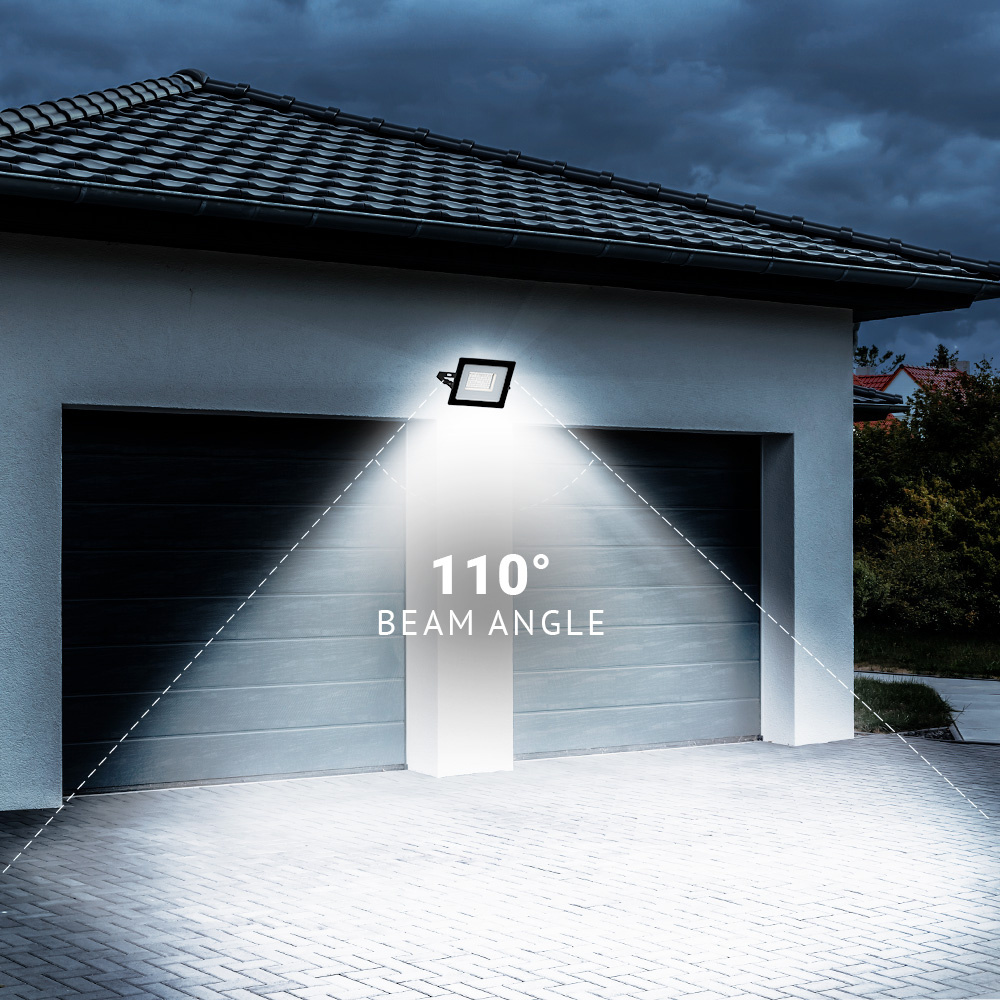 Stratos LED Breedstraler 50 Watt 4270 lumen IP65 6500K Zwart 2 jaar garantie afbeelding