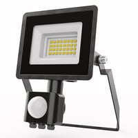 Stratos LED Breedstraler met PIR sensor 10 Watt 735 lumen IP65 6500K Zwart 2 jaar garantie