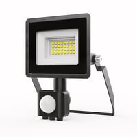 Stratos LED Breedstraler met PIR sensor 20 Watt 1620 lumen IP65 6500K Zwart 2 jaar garantie