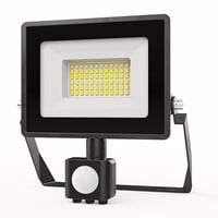 Stratos LED Breedstraler met PIR sensor 30 Watt 2505 lumen IP65 4000K Zwart 2 jaar garantie
