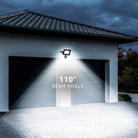 Stratos LED Floodlight with PIR sensor 30 Watt 2505 lumens IP65 6500K Black 2-year warranty