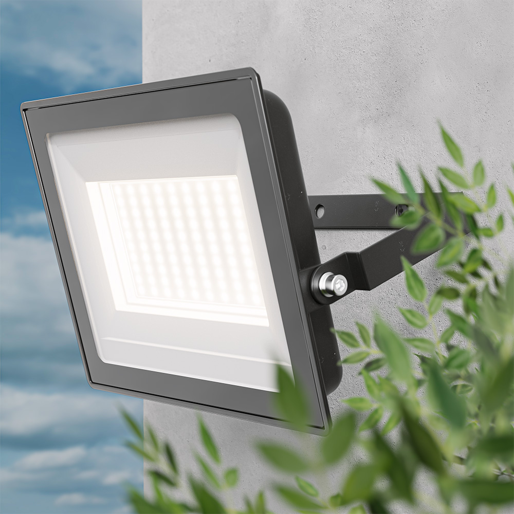 Stratos LED Breedstraler 100 Watt 8700 lumen IP65 4000K Zwart 2 jaar garantie afbeelding