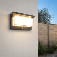 Arlo LED Solar Wandleuchte mit PIR-Sensor Dämmerungsschalter 4 Lichtstufen 2700K warmweiß IP65