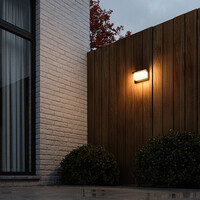 Arlo LED Solar Wandleuchte mit PIR-Sensor Dämmerungsschalter 4 Lichtstufen 2700K warmweiß IP65