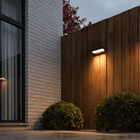 Veda LED Solar wall lamp with PIR sensor twilight switch 4 light settings 2700K warm white IP65