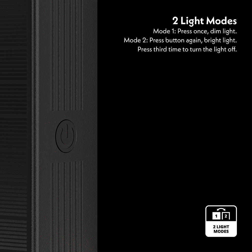 2x Jovi Solar LED Wandlamp - Incl. Schemerschakelaar - Up & Down light - 2700K warm wit - Zwart - IP65 waterdicht - 50 lumen - Tuinverlichting - Buite