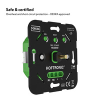 Rotary LED dimmer HD200W - 0.5-200 watts - Suitable for trailing edge - 2-wire dimmer - Built-in dimmer - Universal