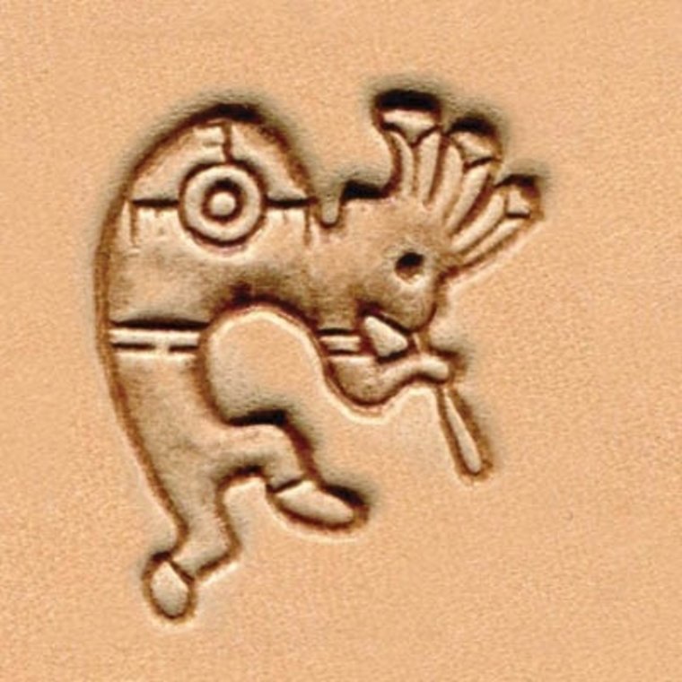 Ivan Leathercraft 3D Kokopelli stempel