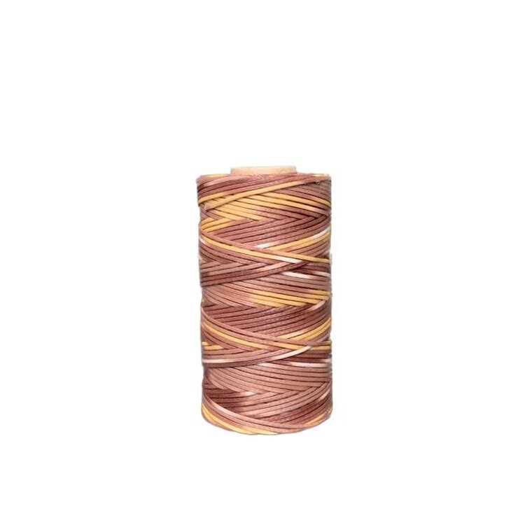 Waxgaren multicolor bruin, 1 mm dik