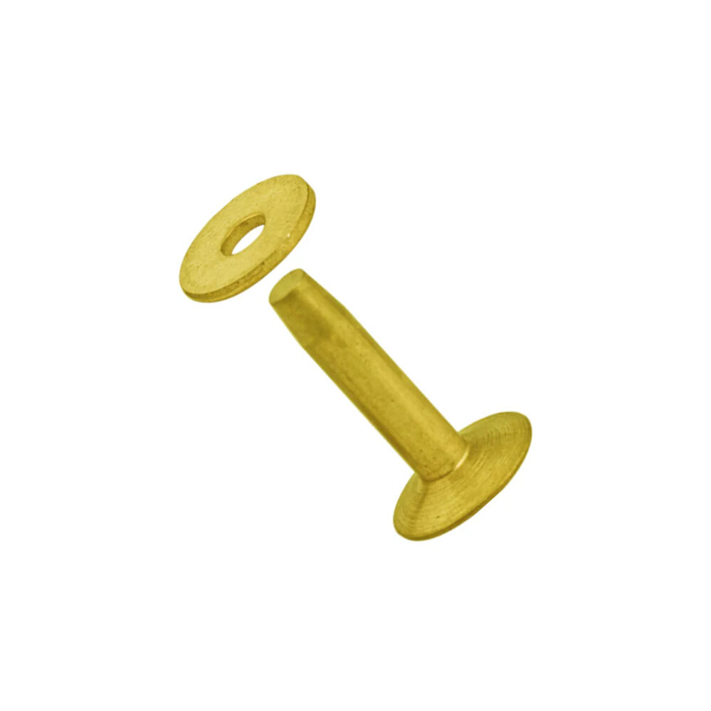 Ivan Leathercraft Klinknagels messing, kop Ø 9,5 mm, 12/20 mm (10 st)