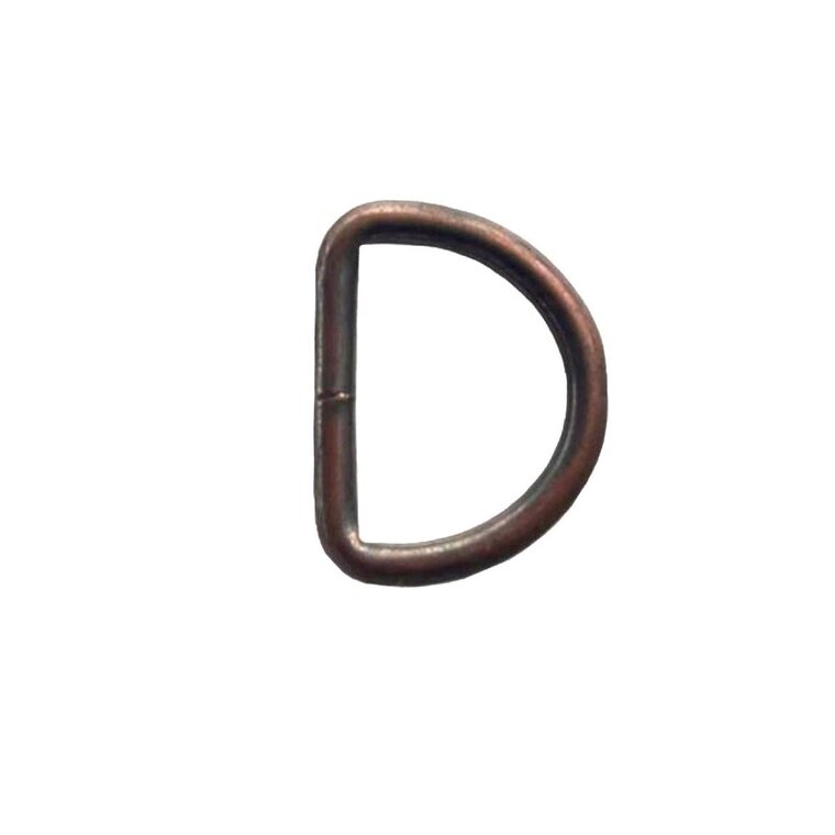 D-ring antiek rood gelast 4 stuks