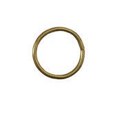 Ronde ring ongelast ijzer messing kleurig 2 stuks