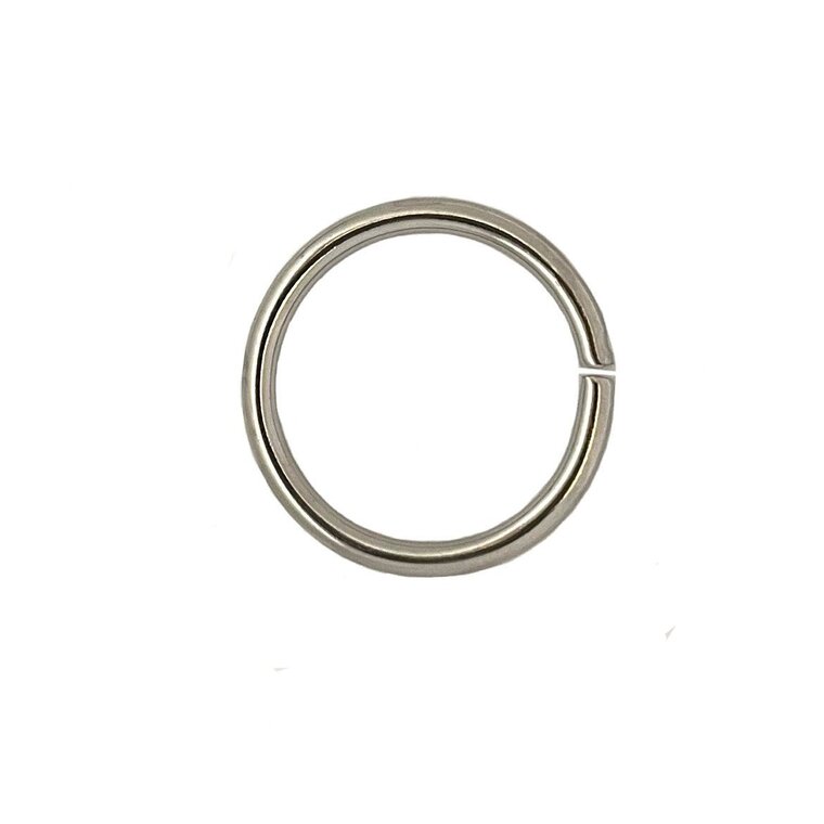 Ronde ring ongelast ijzer verchroomd 8 stuks