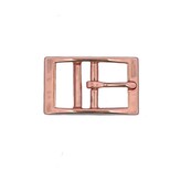 Gesp met dubbele brug 25mm rose goud