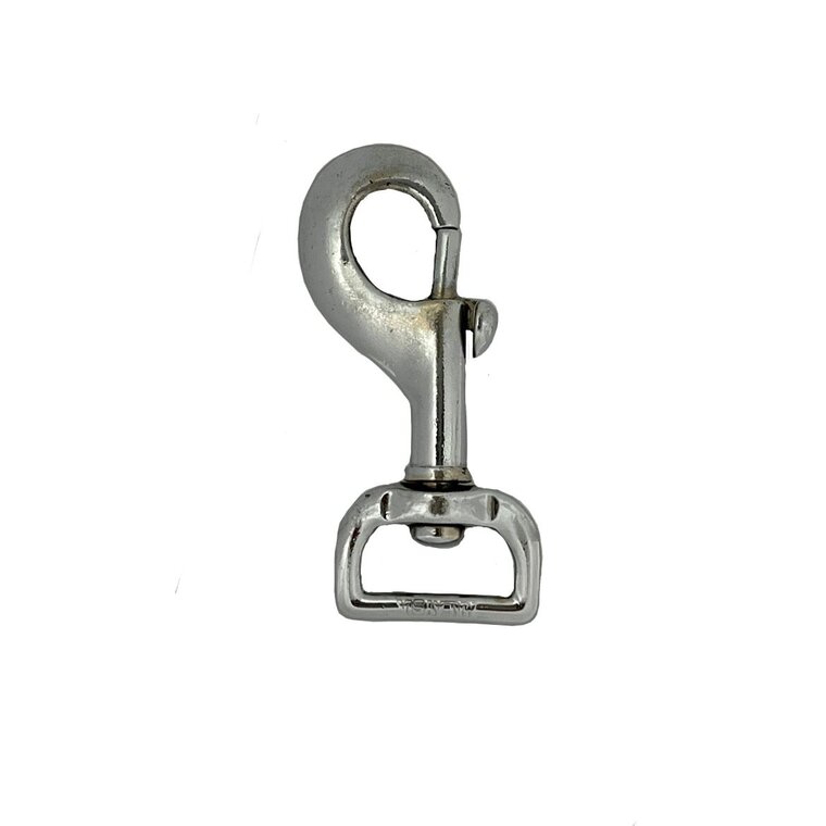 Musketonhaak ijzer verchroomd 26mm