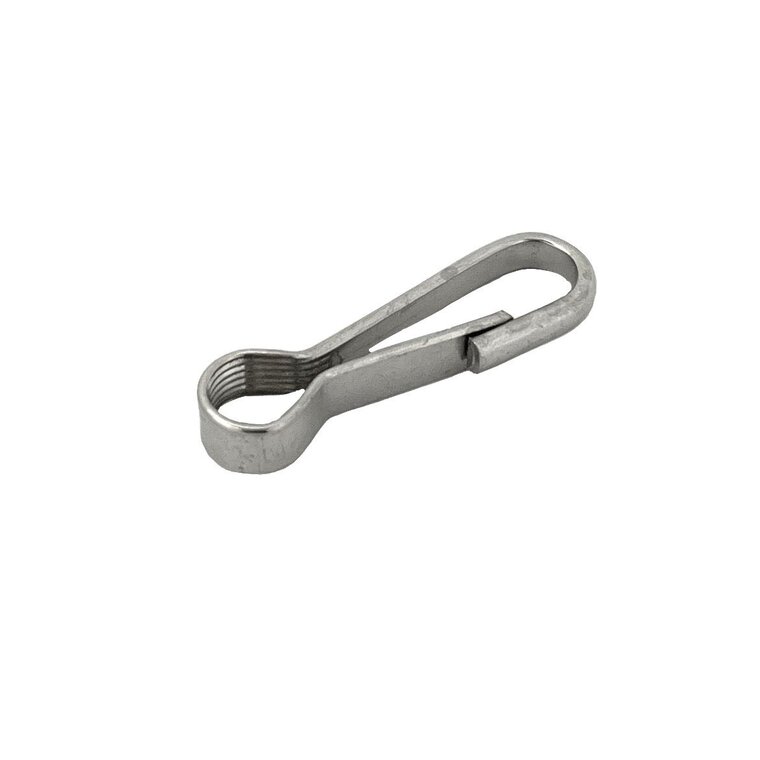 Kleine musketonhaak ijzer verchroomd 6,5mm