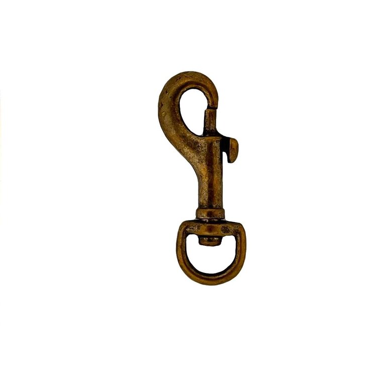 Musketonhaak oud goud 10 mm