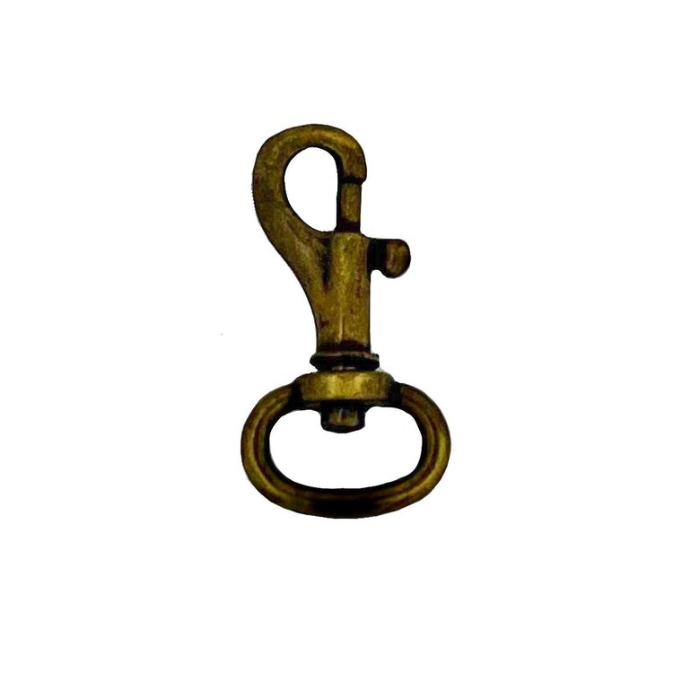 Musketonhaak oud goud 13mm