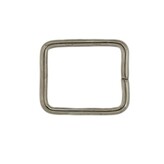 Rechthoekige ring nikkel 25mm 4 stuks