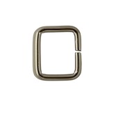 Rechthoekige ring nikkel 25mm 2 stuks
