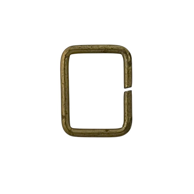 Rechthoekige ring oud goud 20mm 4 stuks