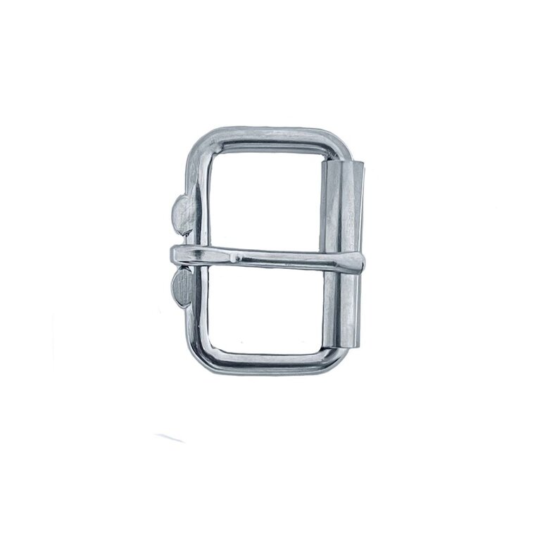 Rolgesp zwaar, ijzer verchroomd dubbele doorn 50mm