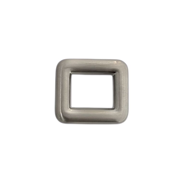 Rechthoekige ring mat nikkel 10mm 2 stuks