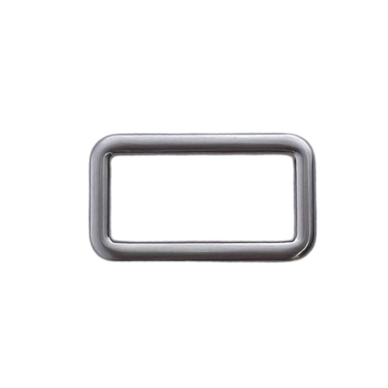 Rechthoekige ring mat nikkel 30mm 2 stuks