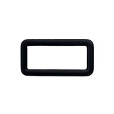 Rechthoekige ring zwart 40mm